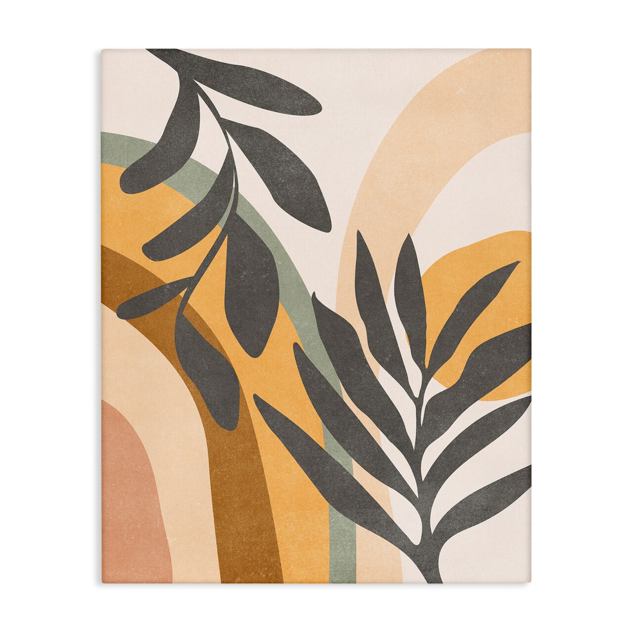 Stupell Industries Retro Sage Boho Plants Canvas Wall Art Design by Nataly White